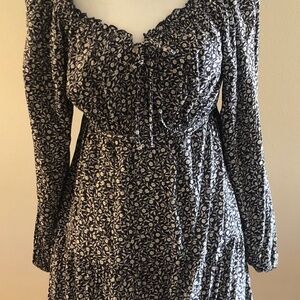 Old Navy Blue Flowered Empire Dress